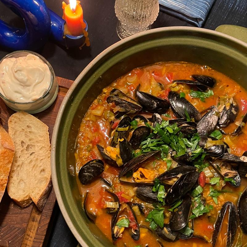 Bouillabaisse mit Miesmuscheln